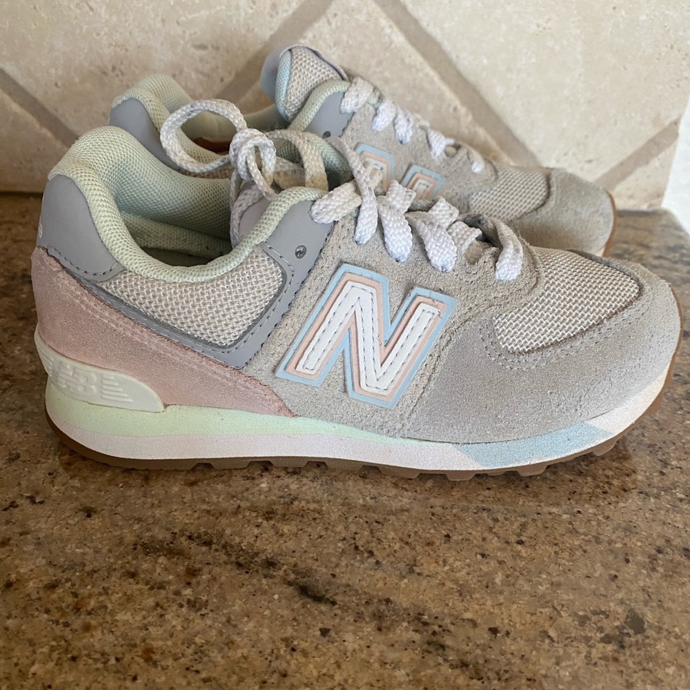 New Balance Gray and Pink Sneakers